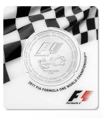 2017 Formula F1 Racing PAMP Suisse 2.5oz 999 Fine Silver Coin Secondary Market - Image 1 of 4