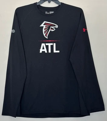 Under Armour Atlanta Falcons Long Sleeve Shirt Men’s Size XL T-shirt Black Color - Image 1 of 4