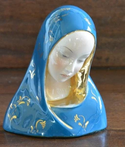 Vintage Italian Madonna Porcelain Bust Made in Italy - Picture 1 of 3