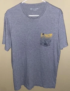 Travis Mathew T-shirt Mens L Large Crewneck Corona Premier Gray Pocket Golf Beer - Picture 1 of 5
