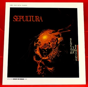 Sepultura Beneath The Remains/Morbid Angel Album Cover Art BILD/DRUCK 7"x 7 - Bild 1 von 4