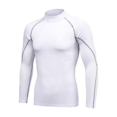 Fitness Sport Slim Shirts Men's Long Sleeve Undershirts Quick Dry Training Tops - Image 1 of 4