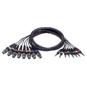 8 Way Balanced Multicore - Female XLR Sockets - Stereo Jack Plugs 6 Metres long - Picture 1 of 3