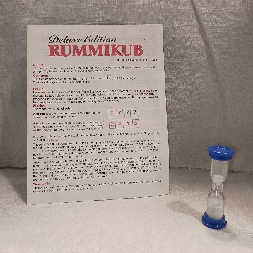 Deluxe Edition Scrabble Game Blue Sand Timer - Replacement  and Instructions - Image 1 of 1