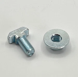 M-8x1.25 T Bolt with Flange Nut, lot of 50 - Picture 1 of 4