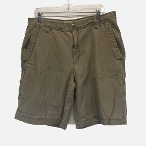 Columbia Cargo Shorts Mens Size 36 Tan Khaki Canvas Hiking Outdoors Flat Front C - Picture 1 of 3