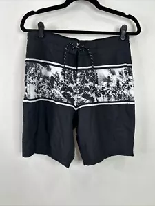 Old Navy Men’s Size 28 Black White Swimsuit Swim Trunks - Picture 1 of 9