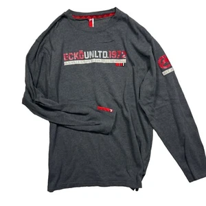 Ecko Unltd T-Shirt Men's Sz Large Gray Heavyweight LS Pullover Reflective Rhino - Picture 1 of 7