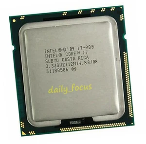 Intel Core I7-980 3.33 GHz LGA1366 6 cores 12 threads SLBYU CPU Processor 12 MB - Picture 1 of 4