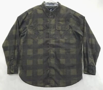 Camisa Rocawear Para Hombres XL Verde Gris Algodón a Cuadros Fresco 2 Muerte Clásica Abotonada Foto 1 de 4