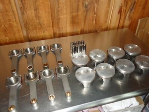 LS Chevrolet Chevy Engine Pistons 4.135" Bore & 6.350" Connecting Rods Set (8) - Picture 1 of 12