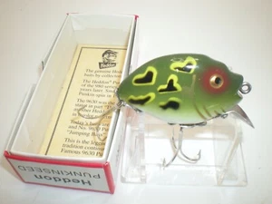 Heddon Punkinseed 9630 Lure Reissue w Box & Paper, DRK GRN Luny Frog - Mint Cond - Picture 1 of 5
