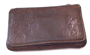 Mabel and Lou leather wallet clutch brown in pre owned condition
