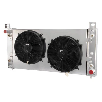 4-Rows Radiator Shroud Fan for 1999-2014 Chevy Silverado GMC Sierra 1500 3500 AT - Image 1 of 4