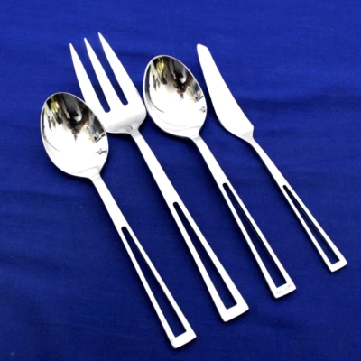 4 peças. LOTE, GARFO DE SERVIR +3 TOALHAS Talheres Supreme Talheres de Aço Inoxidável MCM - Imagem 1 de 4