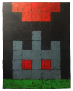 Original Justin Aerni 2019 PAINTING contemporary EPIC Size - CASTLE OF DARKNESS - Picture 1 of 2