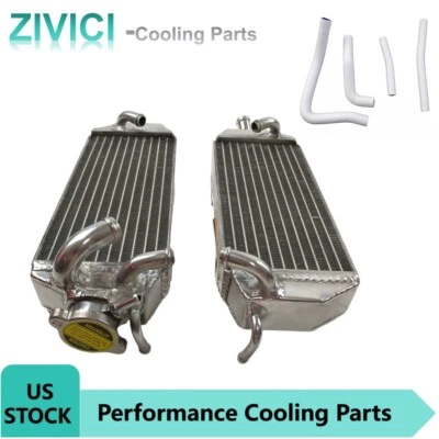 For SUZUKI RM250 RM 250 1996-2000 1997 98 99 00 Aluminum Radiator+White Hose - Image 1 of 4