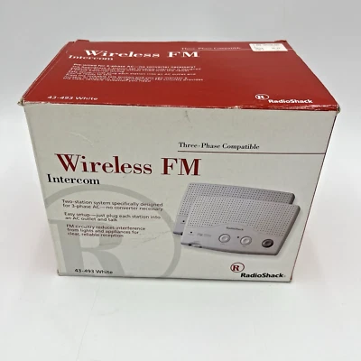 Radio Shack 2 estaciones inalámbrico FM intercomunicador trifásico compatible fácil configuración NUEVO Foto 1 de 4