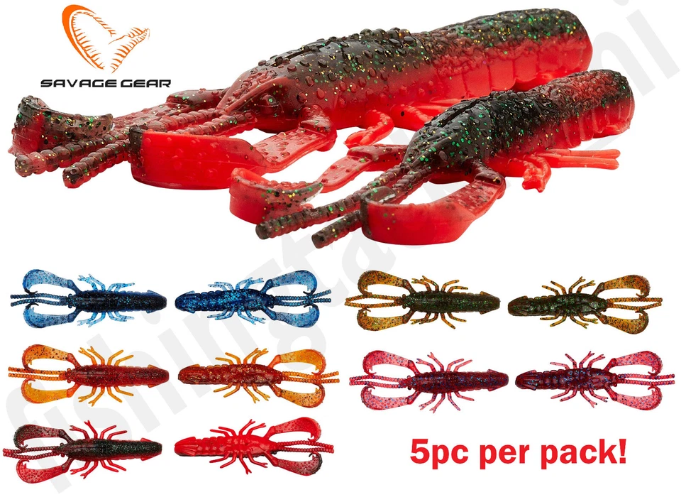 Savage Gear Reaction Crayfish Soft Baits 5 per pack Perch Trout Zander Lures - Image 1 of 1