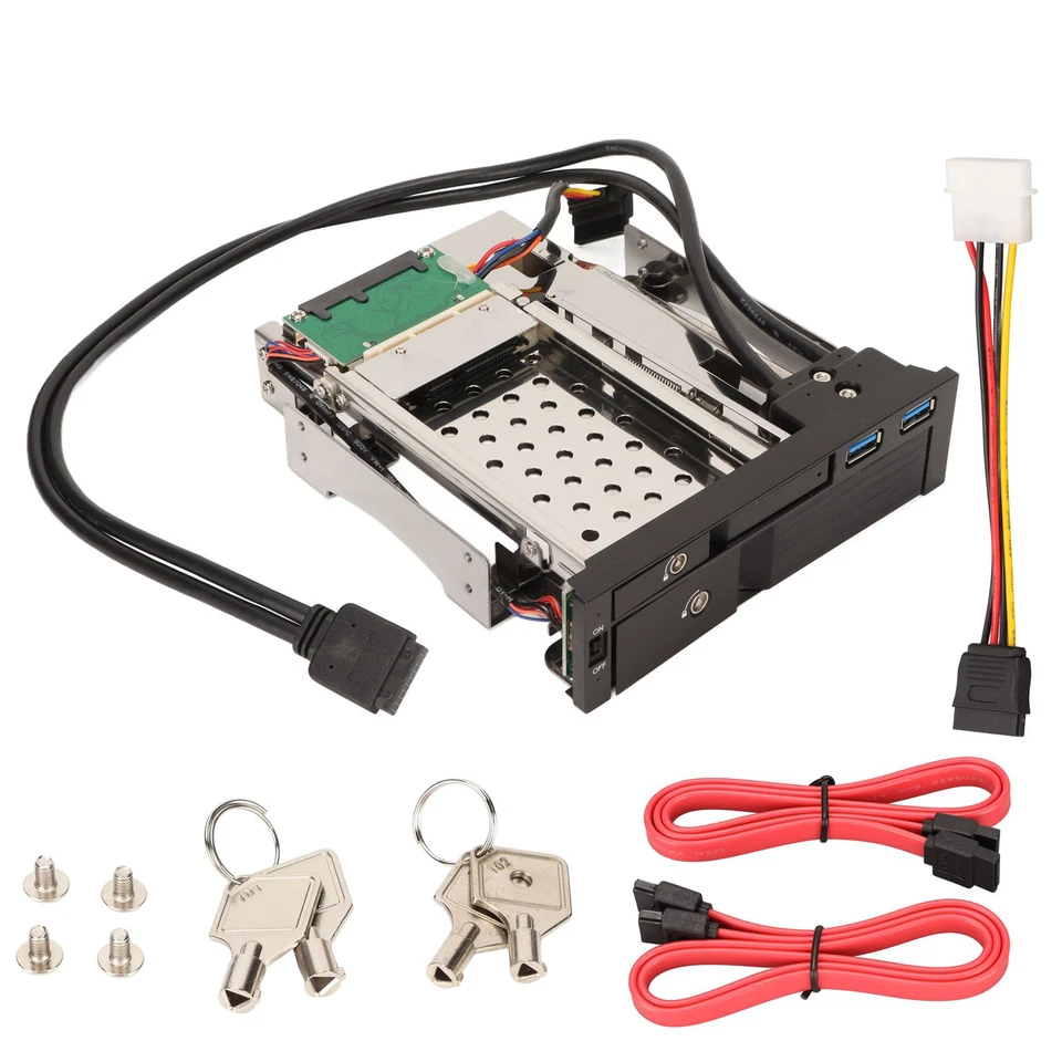 3.5in Internal Hard Drive Tray 2.5/3.5in Dual USB3.0 Up To 6Gbps Hot Swap - Image 1 of 4