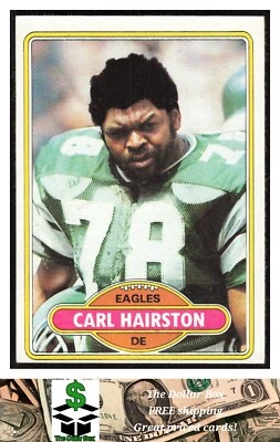 1980 Topps #92 Carl Hairston - Philadelphia Eagles - Image 1 of 2