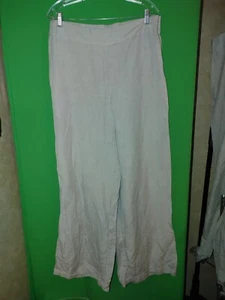 4783) NWOT LANE BRYANT 14/16 14W beige linen blend relaxed fit pants new 14 - Picture 1 of 6