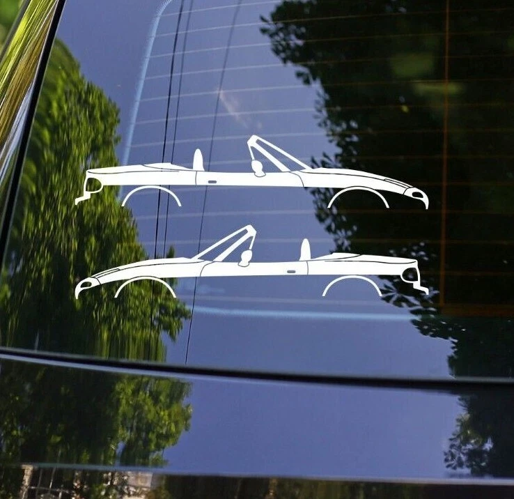 2X JDM Car silhouette stickers - for Mazda MX5 Miata NA 1st Gen - Image 1 of 3