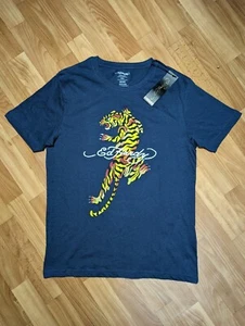 Camiseta Ed Hardy Tiger, Azul Marino, Hombre Talla S, Nueva con Etiquetas, ORIGINAL - Imagen 1 de 7