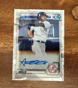 2020 Bowman Chrome Draft Picks Autograph Austin Wells - RC - AUTO - ROOKIE - Picture 1 of 2