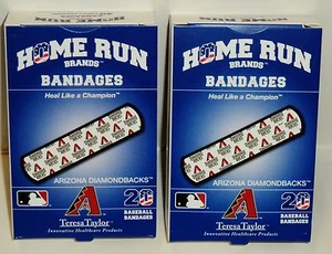 2 Boxs 40ct Home Run ARIZONA DIAMONDBACKS Baseball Bandages Variety Of Logos - Picture 1 of 1