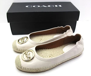Neu im Karton Coach Damenschuhe Slipper Clara Leder Ballerinas kreidefarben/cremeweiß Größe 5B - Bild 1 von 9