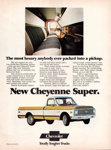 1971 Chevrolet Cheyenne Super Pickup Truck 70er Oldtimer DRUCKANZEIGE total härter  - Bild 1 von 2