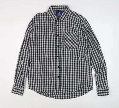 Kangol Men's Blue Check Button-Up Shirt L - Image 1 of 4