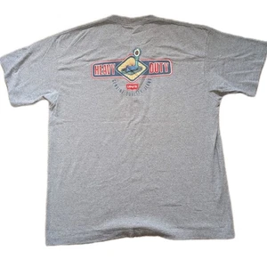 Vintage Style Levi's Heavy Duty T-Shirt Gray Grey Graphic Made in USA Size Large - Picture 1 of 11