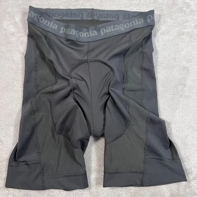 Patagonia Cycling Shorts Mens Size Medium Gray Compression Cushioned Pull On - Image 1 of 4