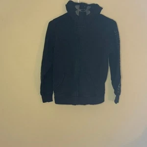 Under Armour Boys Black Zip Hoodie Jacket Medium - Picture 1 of 4