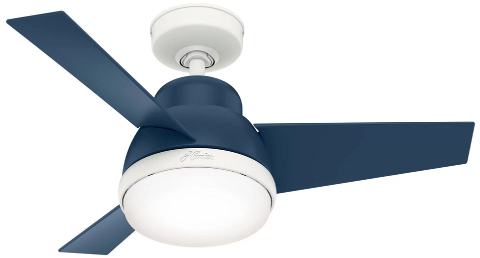 36" Hunter Valda Indigo Blue LED Ceiling Fan with Remote - Image 1 of 1
