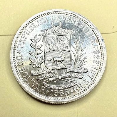 Venezuela 1965 1 Bolívar MS/DCAM Belleza Foto 1 de 4