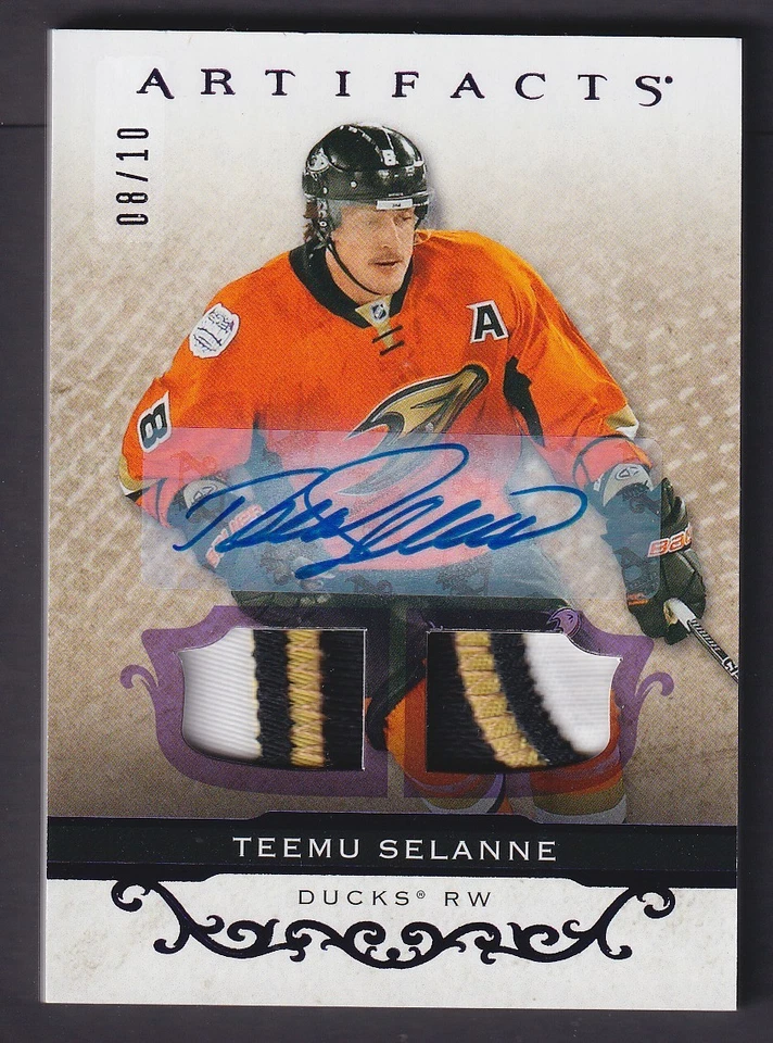 TEEMU SELANNE - 2021 Upper Deck Artifacts Auto Patch #147 JERSEY Match 8/10 Foto 1 de 1