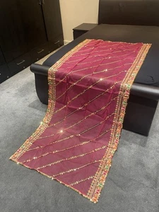 Rosa Netzschal | Brautschal | Hochzeitstuch | Hochzeitsgeschenk | Dupatta - Bild 1 von 6