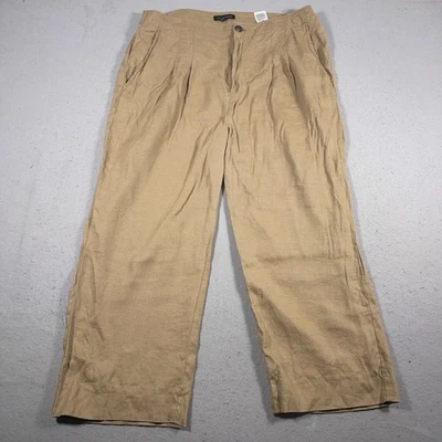 Banana Republic Pants Womens 18 Linen Wide Leg Pleated Casual Lightweight - Image 1 of 4