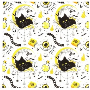 Serviettes en papier chat Halloween. Paper napkins Halloween cat - Imagen 1 de 1