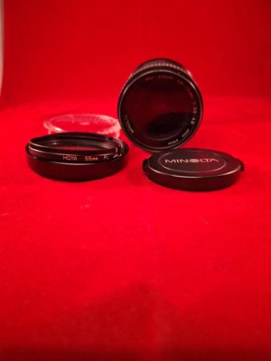 Minolta MD Zoom SLR Camera Lens 28-70mm 1:3.5-4.8 55mm + Filters B - Image 1 of 4