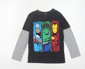 Marvel Comics Boys Multicoloured 7-8 T-Shirt with Long Sleeves - Picture 1 of 12