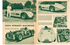 1961 INDY STREET MACHINE ~ ORIGINAL 2-SEITIGER ARTIKEL / ANZEIGE - Bild 1 von 1