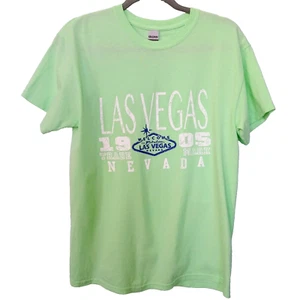 Fabulous Iconic Las Vegas Party t-shirt Festive Neon Green fun novelty TEE - Picture 1 of 5