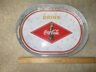 Vintage Galvanized Tin Coca Cola Serving Tray W Handles 'Drink Coca Cola' Coke
