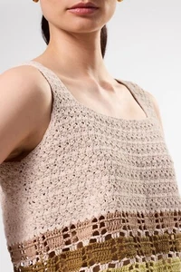 NWT Amour Vert Women's Antibes Cotton Crochet Tank Size Large - Picture 1 of 5