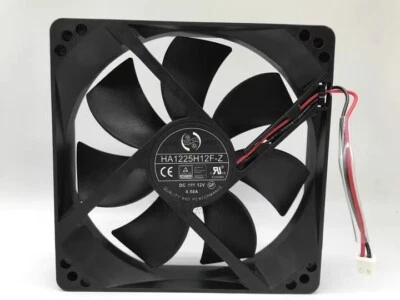1PCS HA1225H12F-Z 12025 DC12V 0.58A 12CM 2-Pin High Airflow Cooling Fan - Image 1 of 3