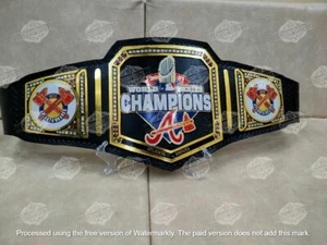 Atlanta Braves MLB World Series Championship Belt Adult Size 2mm Brass - Picture 1 of 4
